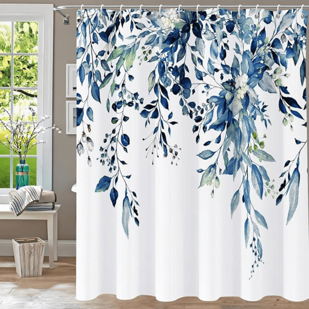 YiarTaan Blue Shower Curtain